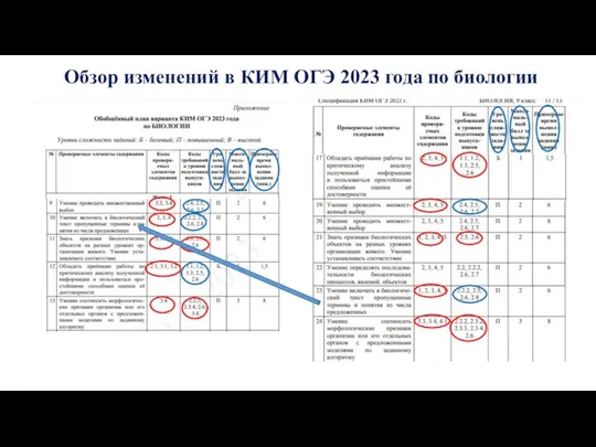 Обзор изменений в КИМ ОГЭ 2023 года по биологии