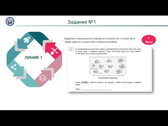 1 балл Задание повышенного уровня сложности с ответом в виде