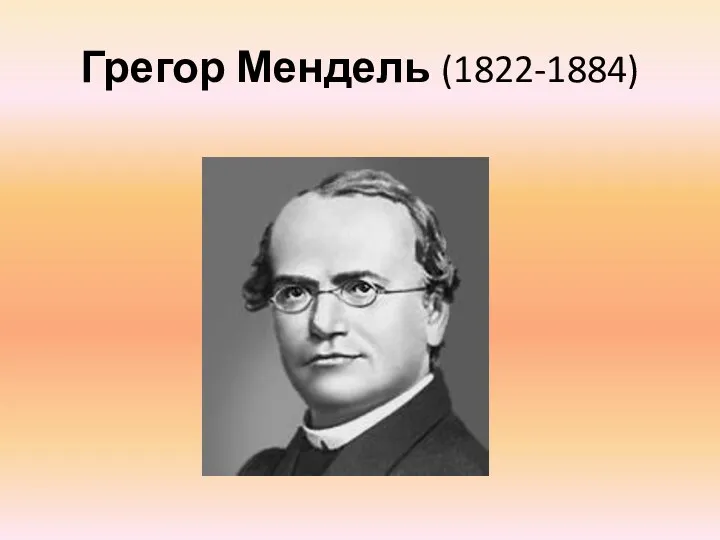 Грегор Мендель (1822-1884)