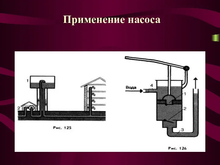 Применение насоса