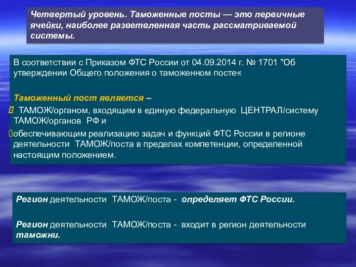 В соответствии с Приказом ФТС России от 04.09.2014 г. №