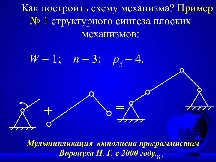 Как построить схему механизма? Пример № 1 структурного синтеза плоских