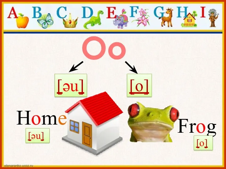 Oo [ǝu] [o] Home [ǝu] Frog [o]