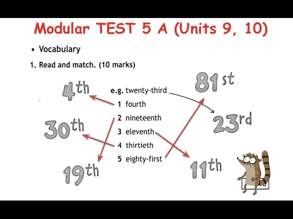 Modular TEST 5 A (Units 9, 10)