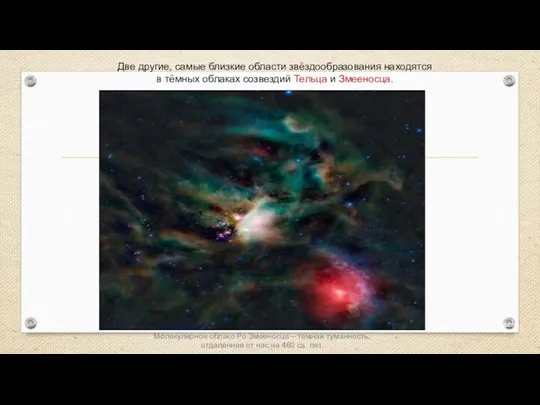 Веста Две другие, самые близкие области звёздообразования находятся в тёмных облаках созвездий Тельца