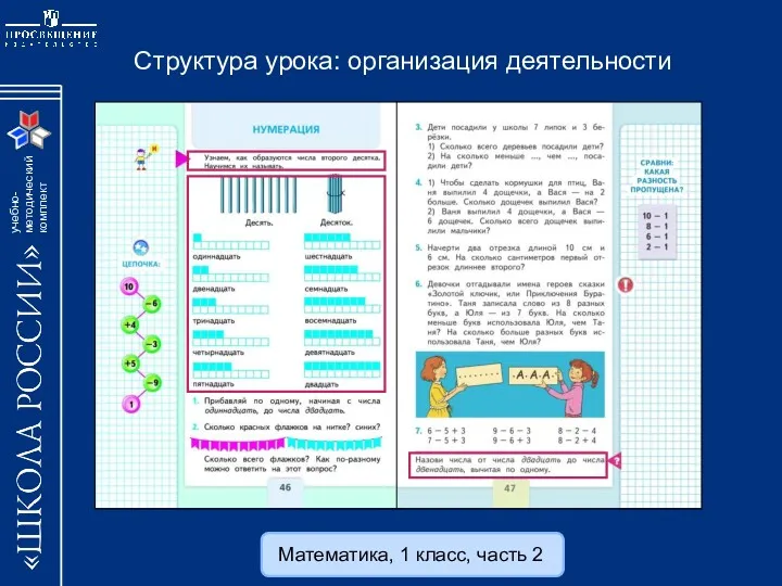 Структура урока: организация деятельности