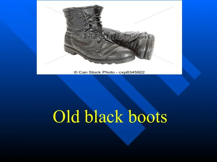 Old black boots