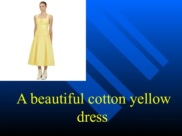 A beautiful cotton yellow dress