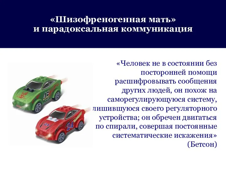 «Шизофреногенная мать» и парадоксальная коммуникация «Человек не в состоянии без