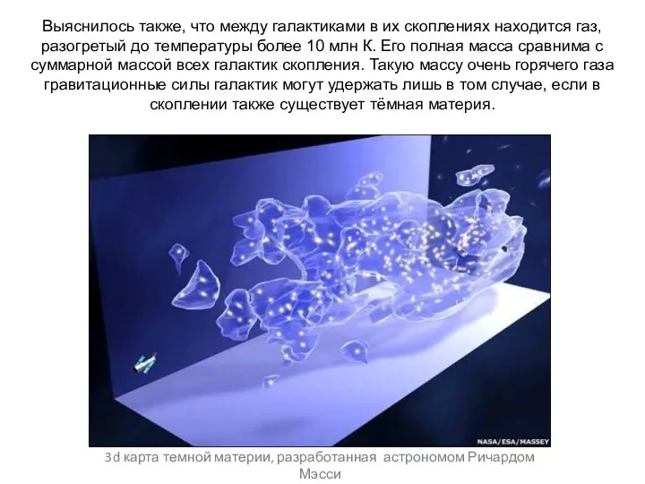 Веста Паллада Выяснилось также, что между галактиками в их скоплениях