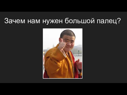 Зачем нам нужен большой палец?