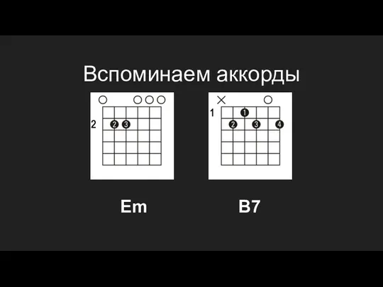 Вспоминаем аккорды Em B7