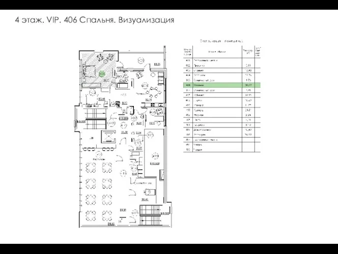 4 этаж. VIP. 406 Спальня. Визуализация