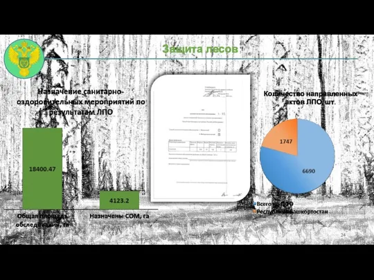 Защита лесов Количество направленных актов ЛПО, шт.