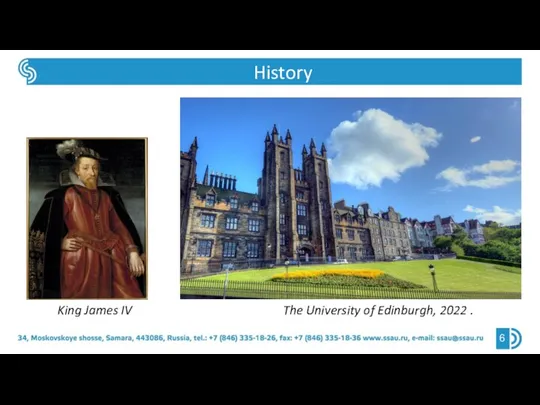 History King James IV The University of Edinburgh, 2022 .