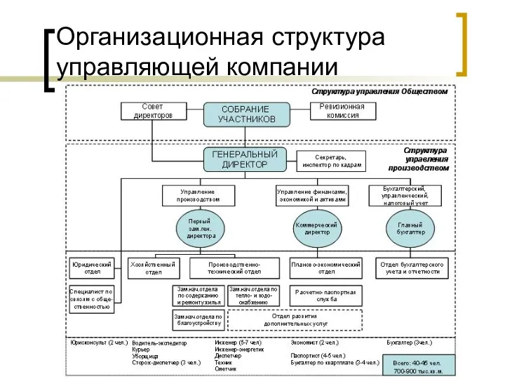 Организационная структура управляющей компании