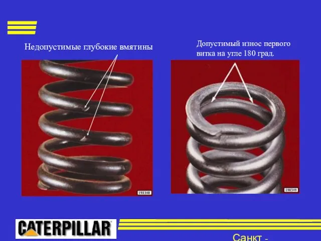 Санкт - Петербург Допустимый износ первого витка на угле 180 град. Недопустимые глубокие вмятины