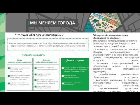 Что такое «Городские реновации» ? Общероссийская организация «Городские реновации» —