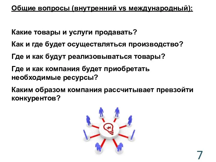 Какие товары и услуги продавать? Как и где будет осуществляться производство? Где и