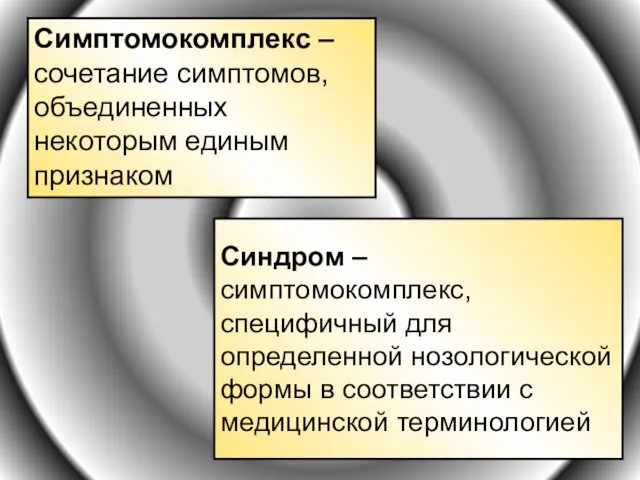 Синдром – симптомокомплекс, специфичный для определенной нозологической формы в соответствии