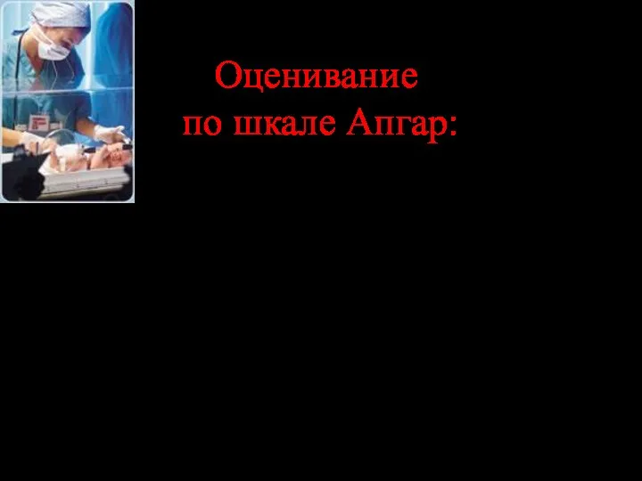 Оценивание по шкале Апгар: Через 1 мин. - тяжесть в/у