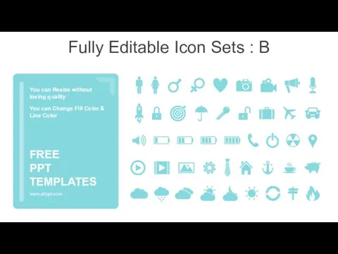 Fully Editable Icon Sets : B You can Resize without