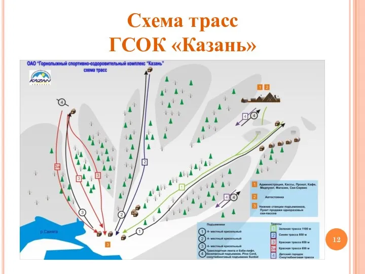 Схема трасс ГСОК «Казань»