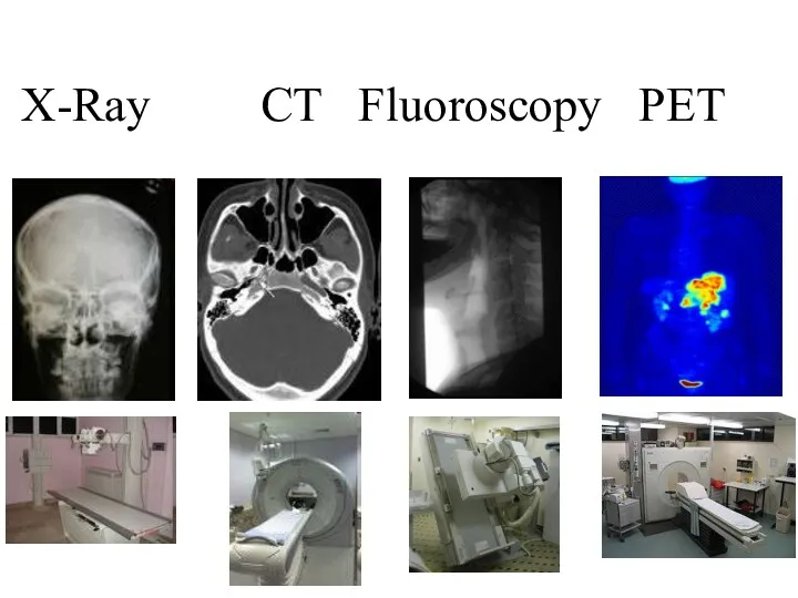 X-Ray CT Fluoroscopy PET