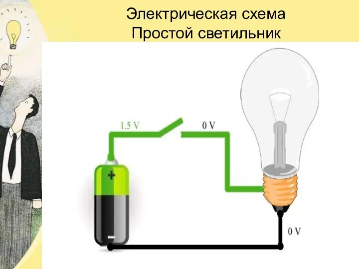 Электрическая схема Простой светильник