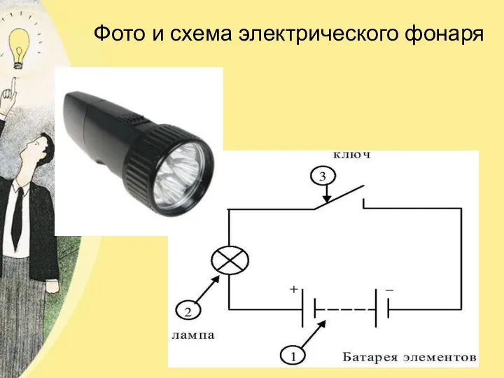 Фото и схема электрического фонаря