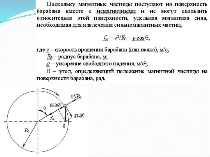 Поскольку магнитные частицы поступают на поверхность барабана вместе с немагнитными и не могут