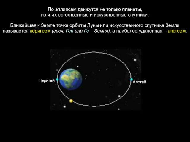 По эллипсам движутся не только планеты, но и их естественные