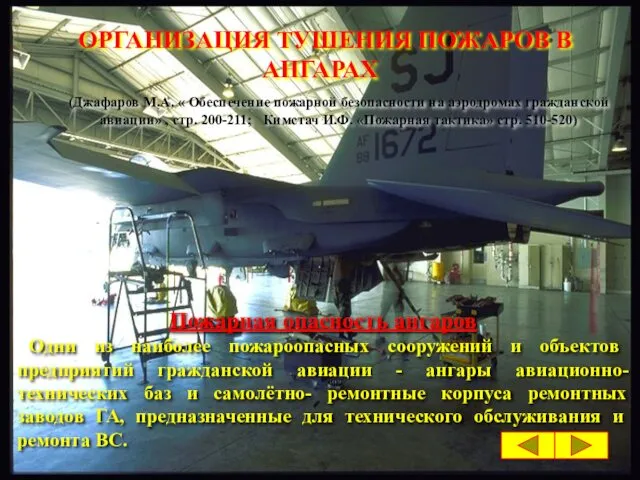 ОРГАНИЗАЦИЯ ТУШЕНИЯ ПОЖАРОВ В АНГАРАХ Пожарная опасность ангаров Одни из