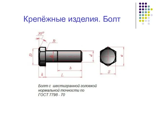 Крепёжные изделия. Болт