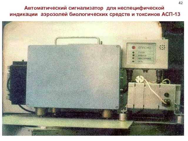 Автоматический сигнализатор для неспецифической индикации аэрозолей биологических средств и токсинов АСП-13 42