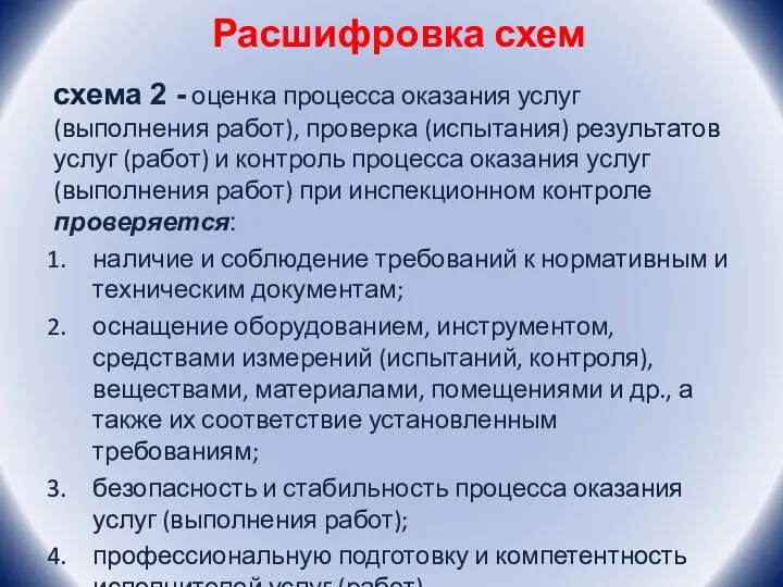 Расшифровка схем схема 2 - оценка процесса оказания услуг (выполнения