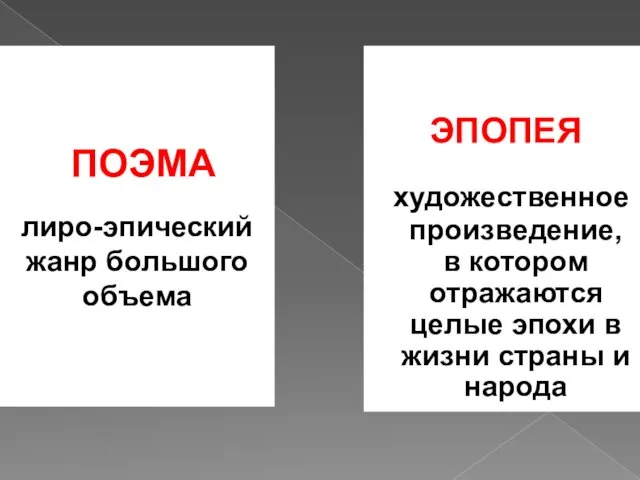 ЭПОПЕЯ художественное произведение, в котором отражаются целые эпохи в жизни