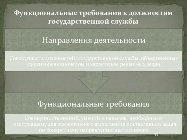 Функциональные требования к должностям государственной службы