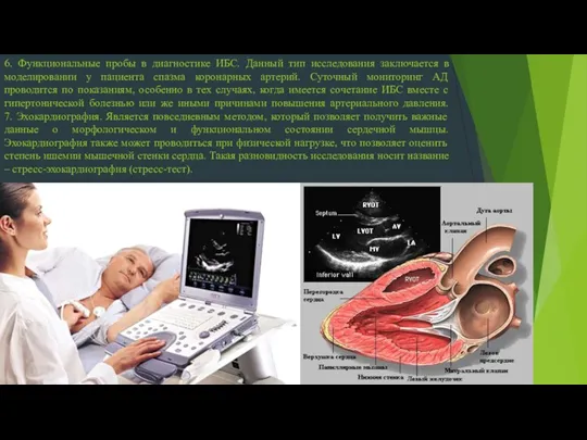 6. Функциональные пробы в диагностике ИБС. Данный тип исследования заключается