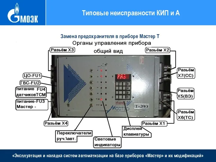 «Эксплуатация и наладка систем автоматизации на базе приборов «Мастер» и