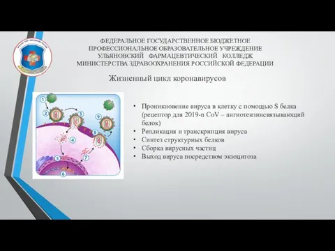 ФЕДЕРАЛЬНОЕ ГОСУДАРСТВЕННОЕ БЮДЖЕТНОЕ ПРОФЕССИОНАЛЬНОЕ ОБРАЗОВАТЕЛЬНОЕ УЧРЕЖДЕНИЕ УЛЬЯНОВСКИЙ ФАРМАЦЕВТИЧЕСКИЙ КОЛЛЕДЖ МИНИСТЕРСТВА