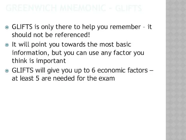 GREENWICH MNEMONIC - GLIFTS GLIFTS is only there to help