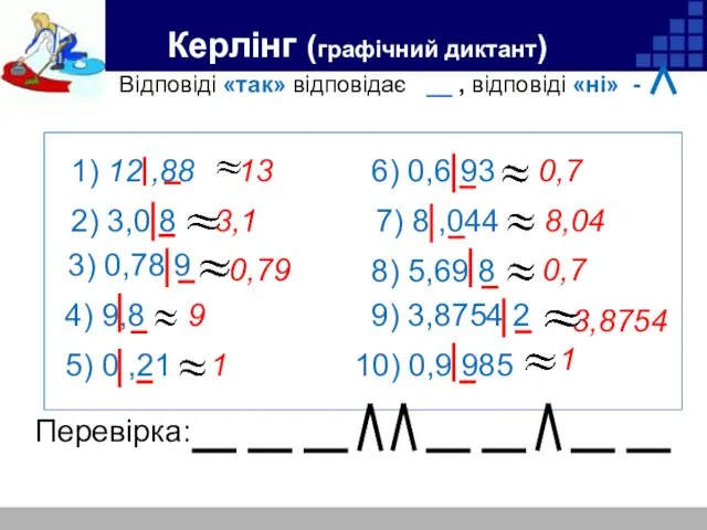 Керлінг (графічний диктант)