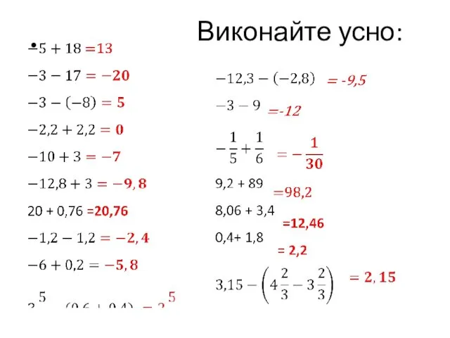 Виконайте усно: