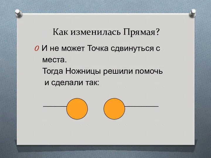 Как изменилась Прямая? И не может Точка сдвинуться с места.