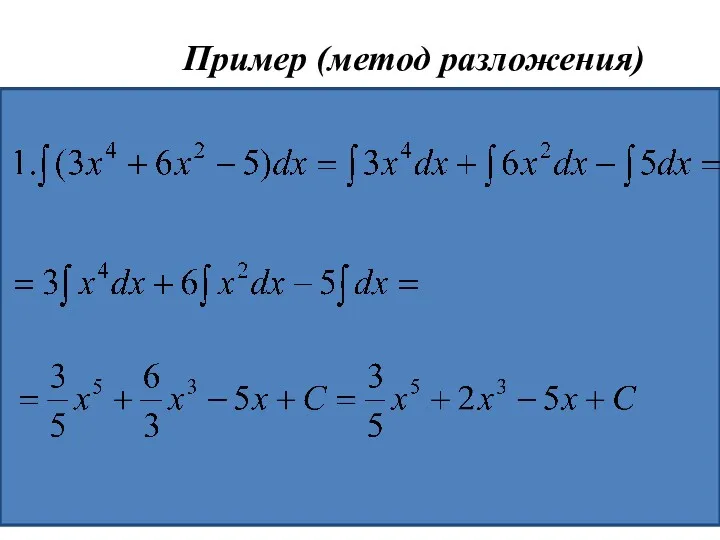 Пример (метод разложения)