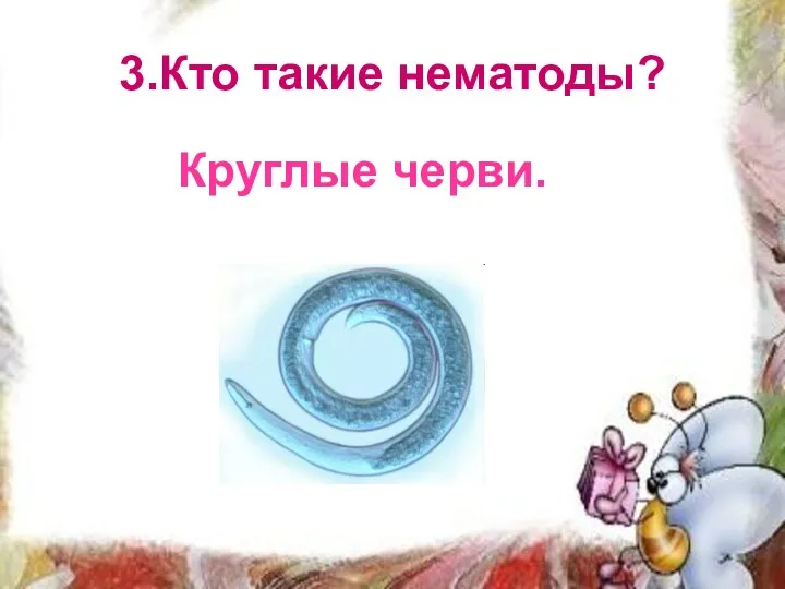 3.Кто такие нематоды? Круглые черви.