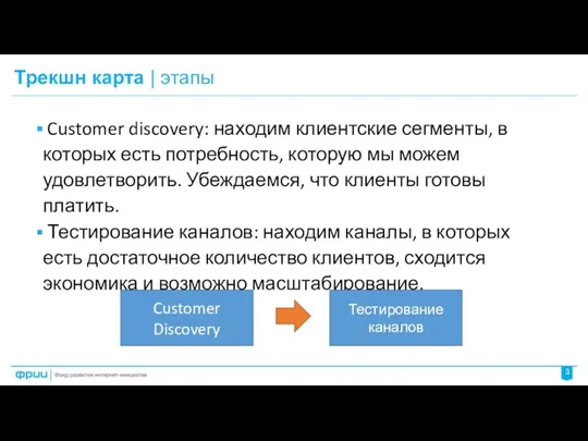 Трекшн карта | этапы 3 Customer discovery: находим клиентские сегменты,