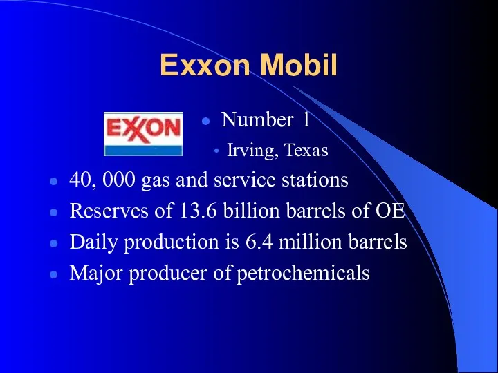 Exxon Mobil Number 1 Irving, Texas 40, 000 gas and