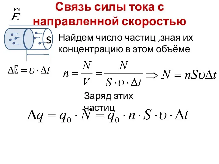 Найдем число частиц ,зная их концентрацию в этом объёме Связь